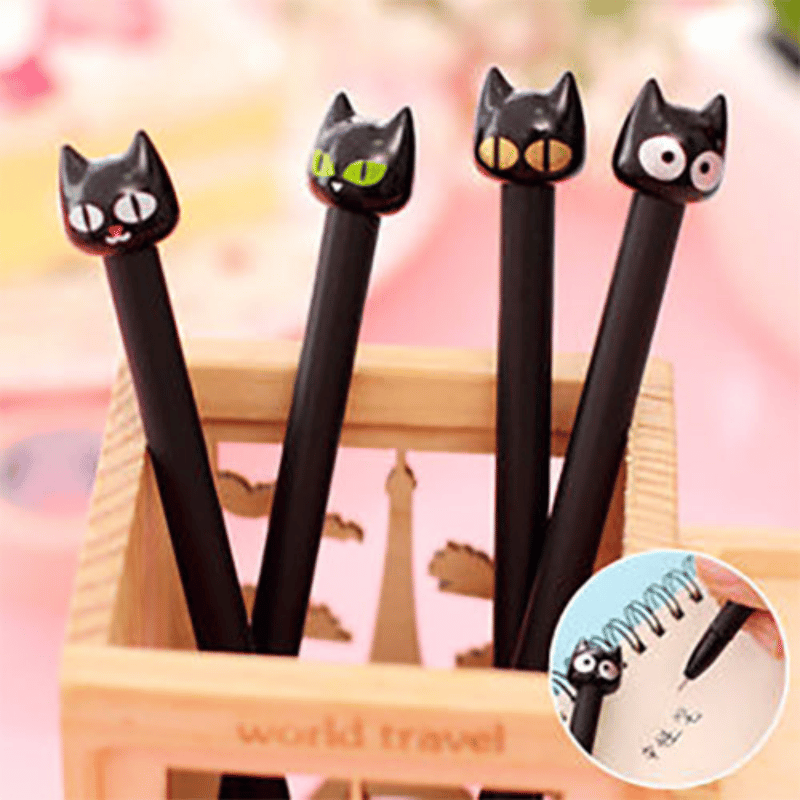 Black Cat Pen (Set of 4)