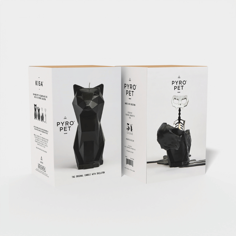 Black Cat Skeleton Candle