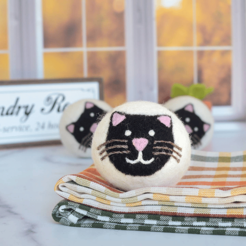 Black Cats Eco Wool Dryer Balls