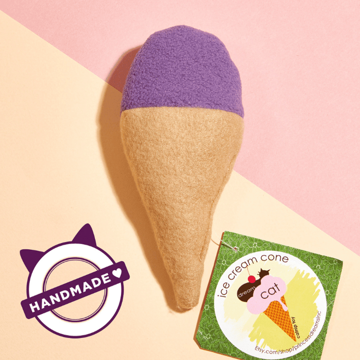 Ice Cream Cone Catnip Toy