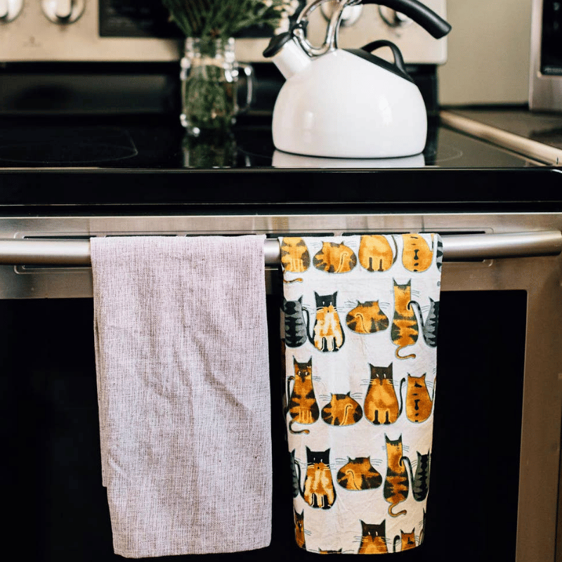 Cats About It Tea Towel