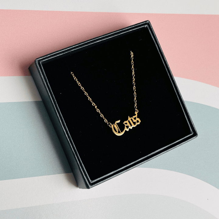 Cats Word Necklace