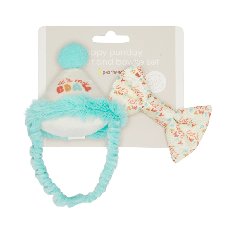Happy Purrday Cat Hat and Bowtie Set
