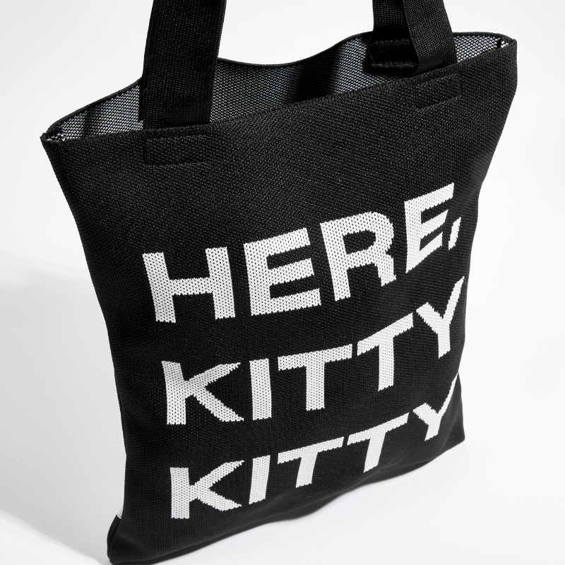 Here Kitty Kitty Woven Tote