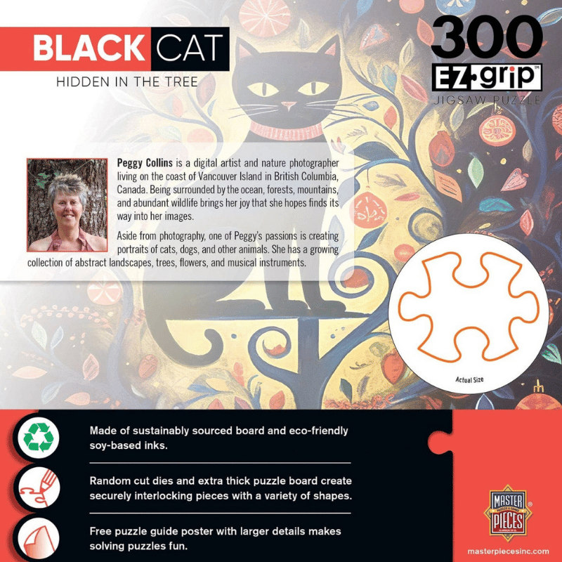 Black Cats Hidden in the Tree Puzzle