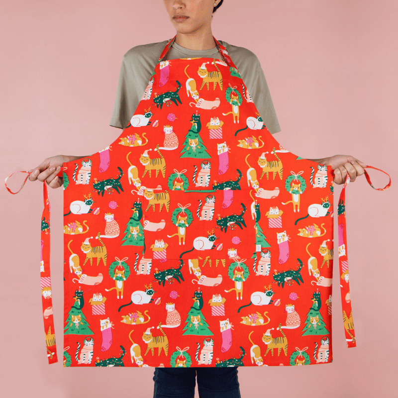 Let It Meow Christmas Apron