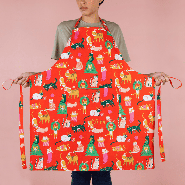 Let It Meow Christmas Apron