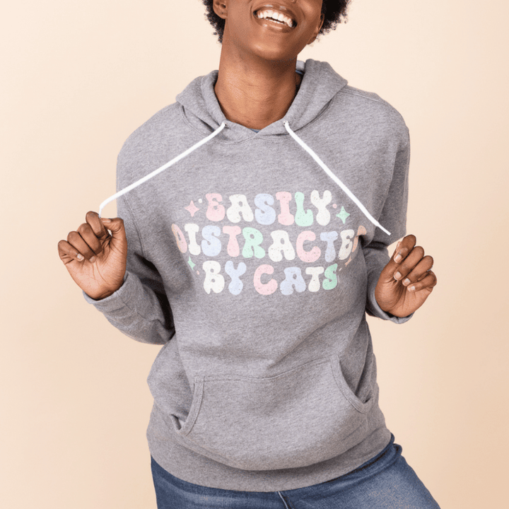 Easily Distracted By Cats Hoodie
