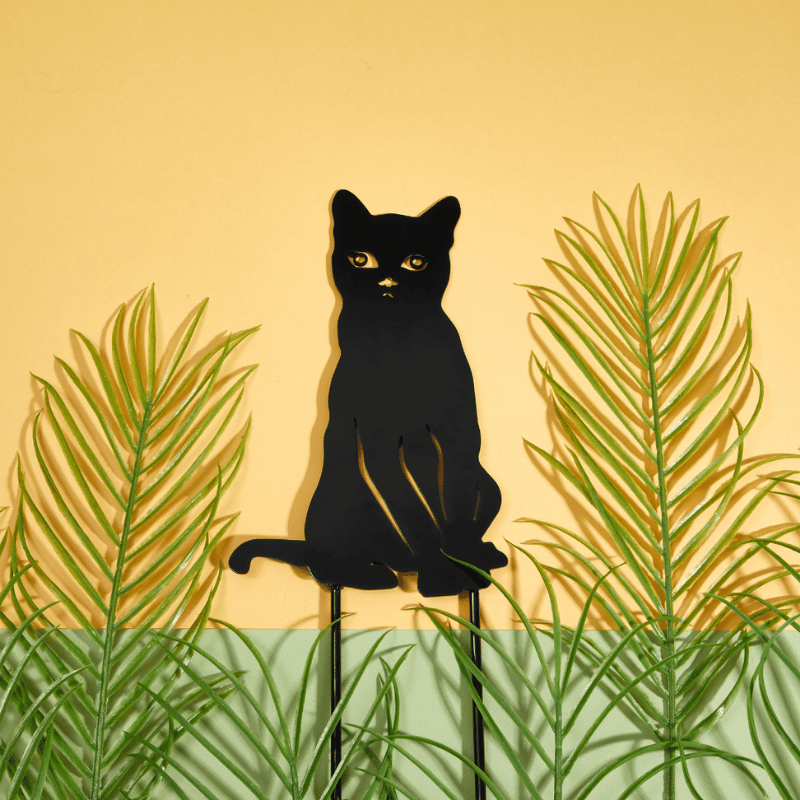 Black Cat Garden Stake
