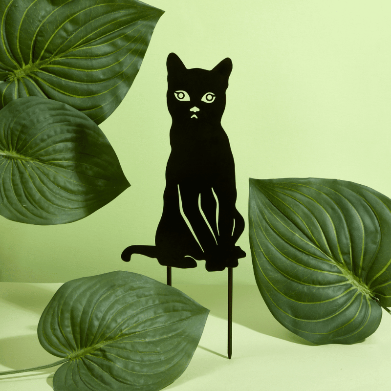 Black Cat Garden Stake