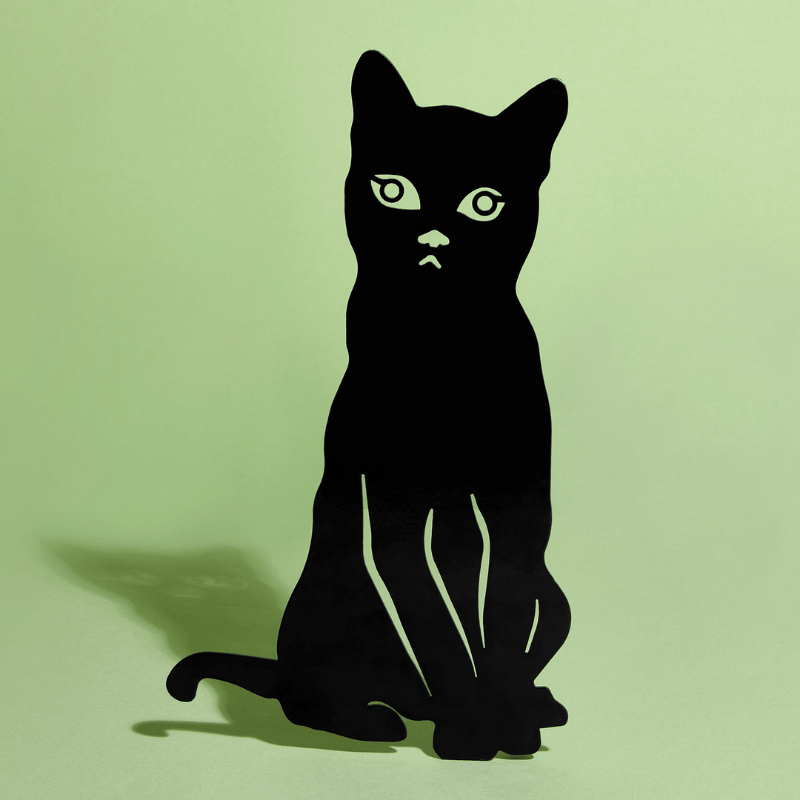 Black Cat Garden Stake