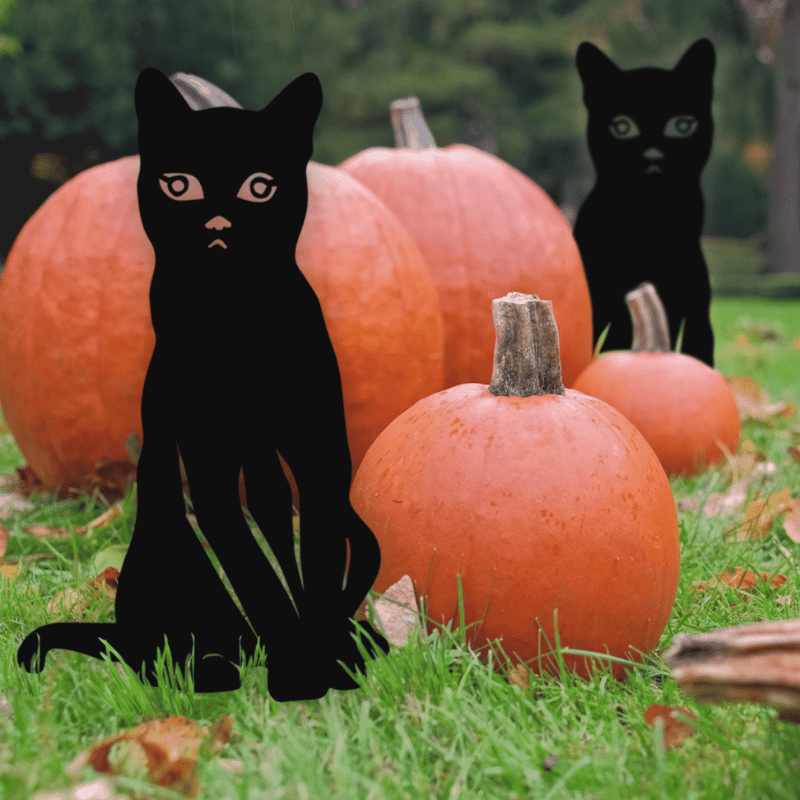 Black Cat Garden Stake