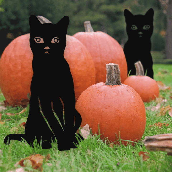Black Cat Garden Stake
