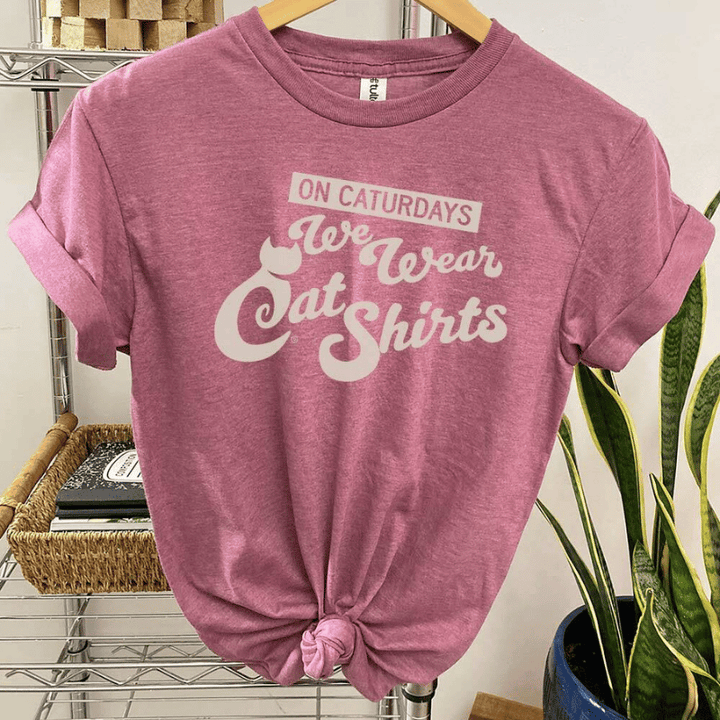 “On Caturdays We Wear Cat Shirts” Shirt - Purple
