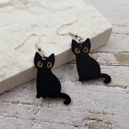 Black Cat Earrings