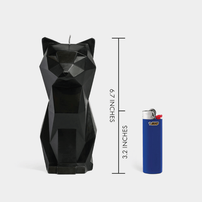 Black Cat Skeleton Candle