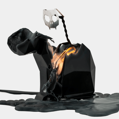 Black Cat Skeleton Candle