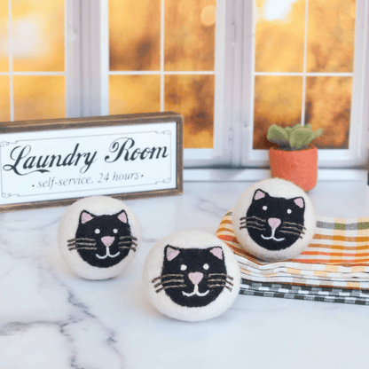Black Cats Eco Wool Dryer Balls