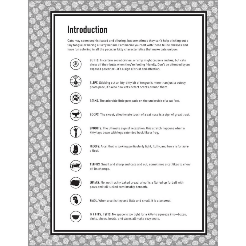 Butts, Bleps, and Beans Cat Coloring Book