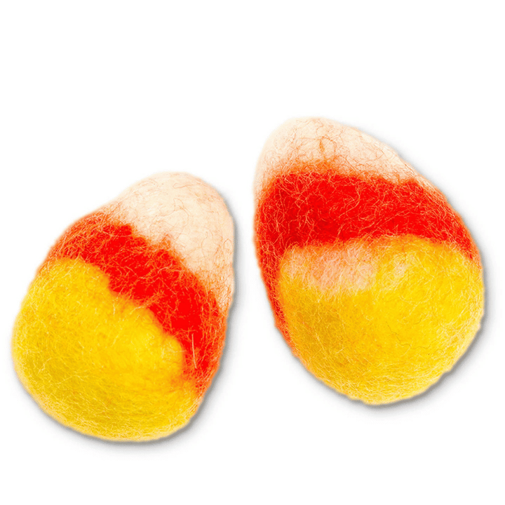 Add-On: Candy Corn Wool Cat Toy - Pack of 2