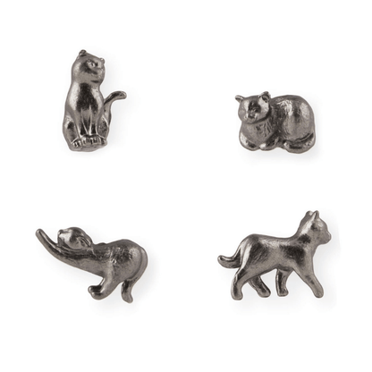Cast Metal Cat Magnets - Pewter