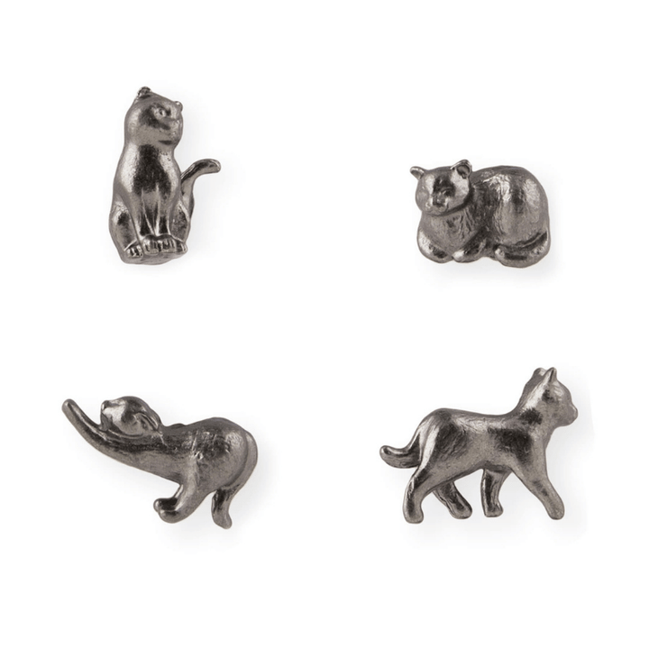 Cast Metal Cat Magnets - Pewter