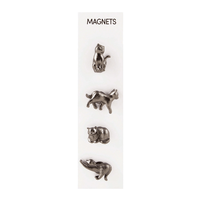 Cast Metal Cat Magnets - Pewter