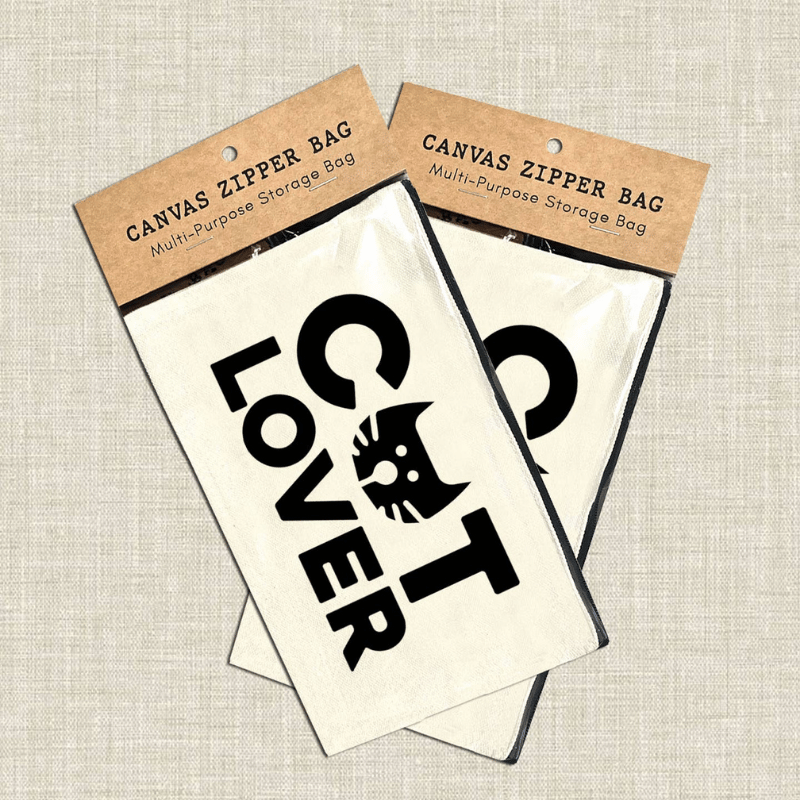 Cat Lover Multi-Purpose Canvas Zipper Pouch