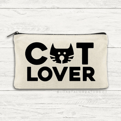 Cat Lover Multi-Purpose Canvas Zipper Pouch