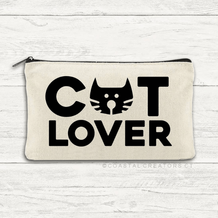 Cat Lover Multi-Purpose Canvas Zipper Pouch