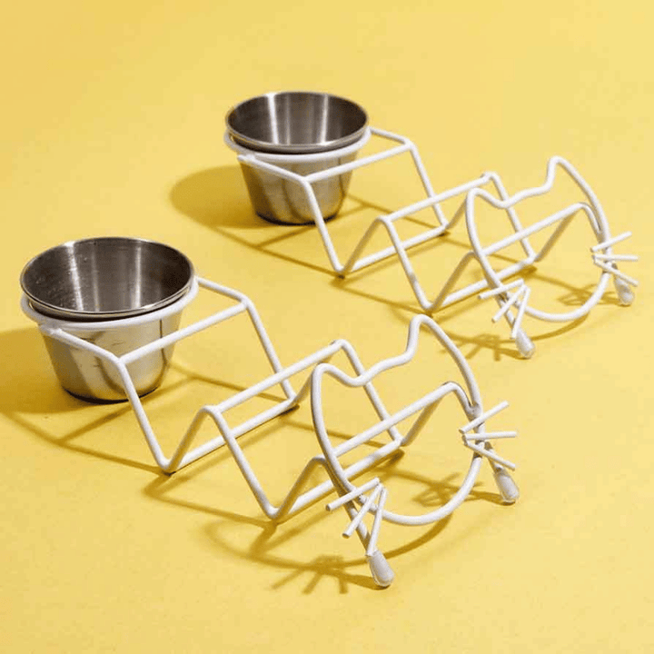 Cat Taco Stands (Set of 2) - White