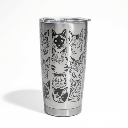 Cat Collage Tumbler