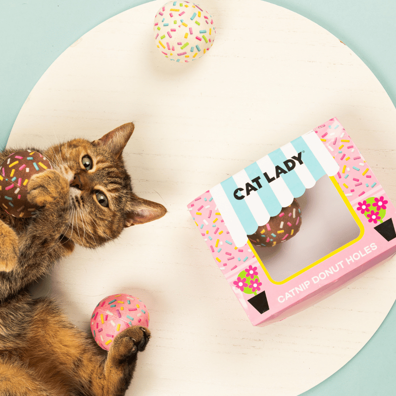 1/2 DOZEN CATNIP DONUT HOLES