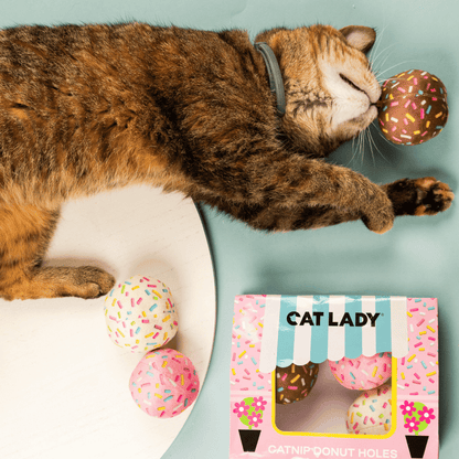 1/2 DOZEN CATNIP DONUT HOLES