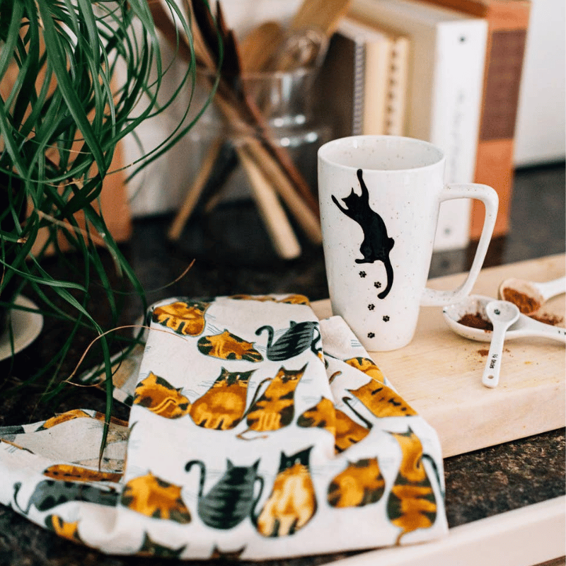 Cats About It Tea Towel