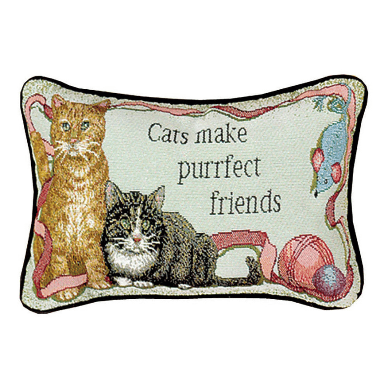 Cats Make Purrfect Friends Pillow
