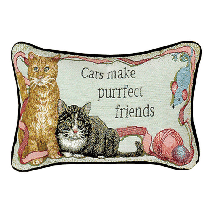 Cats Make Purrfect Friends Pillow