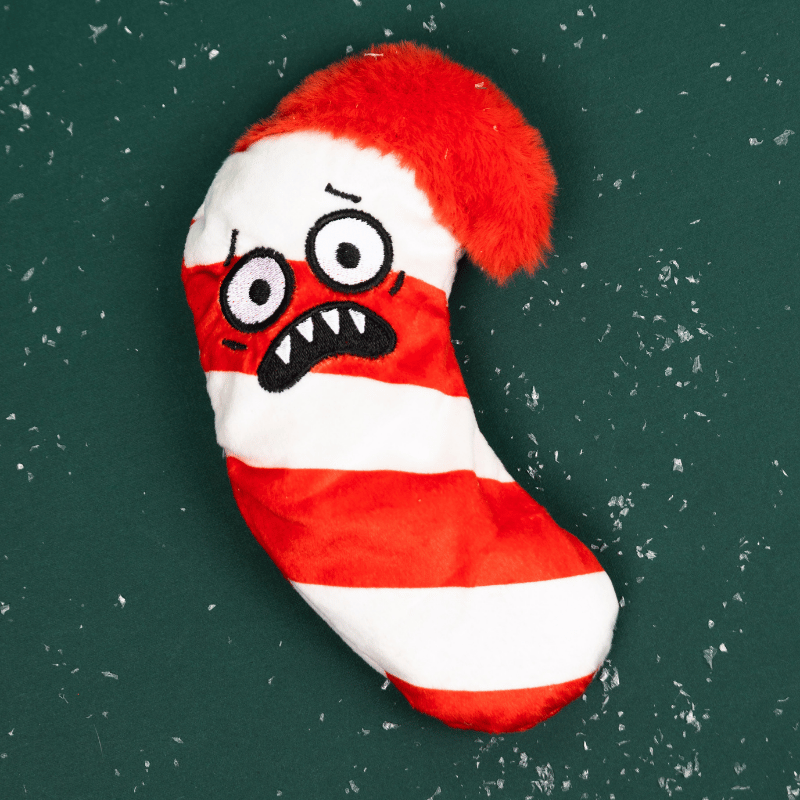 Chaotic Candy Cane Catnip Toy