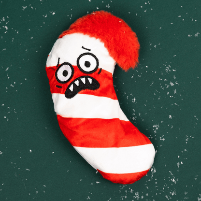 Chaotic Candy Cane Catnip Toy