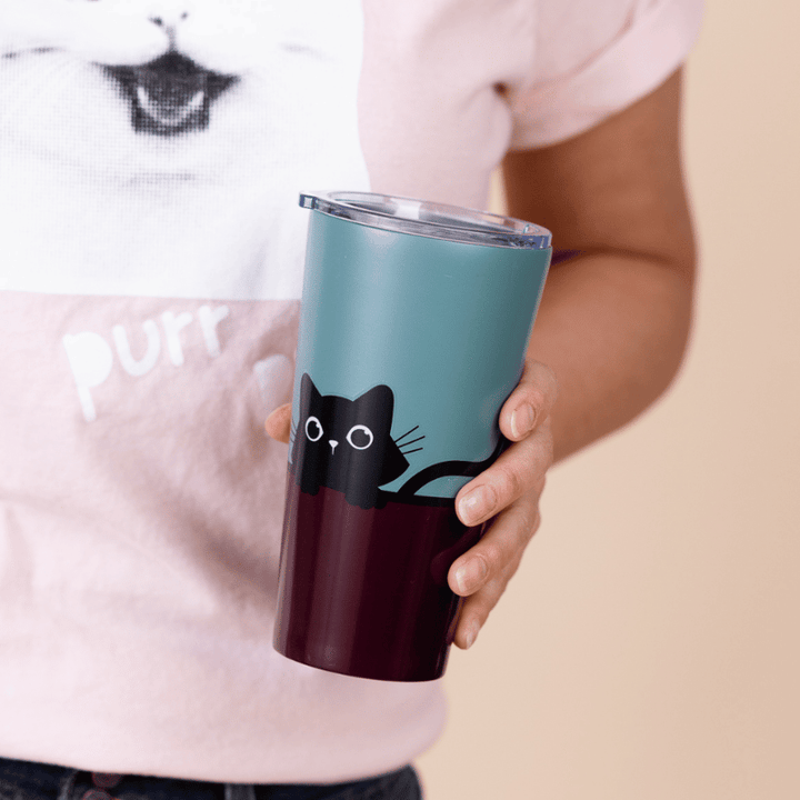 Curious Kitten Coffee Tumbler