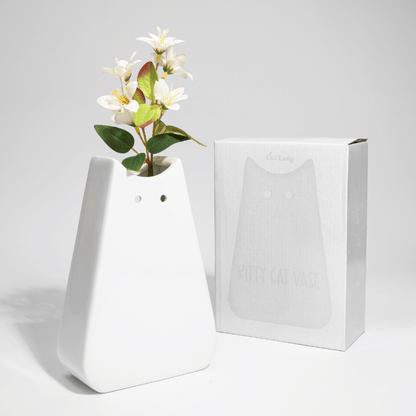 Flat Cat Vase