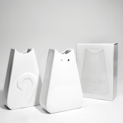 Flat Cat Vase