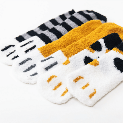 Fuzzy Cat Socks 3-Pack