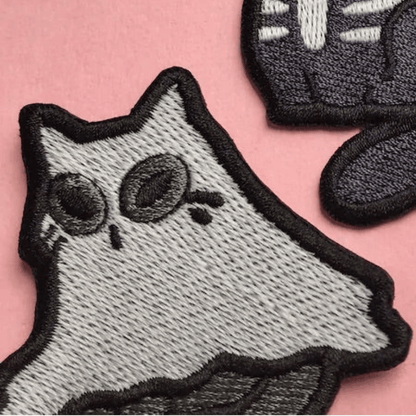 Glow in the Dark Halloween Ghost Cat Patch
