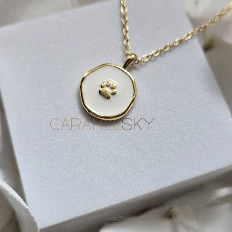 Add-On: 18k Gold Plated Paw Print Necklace