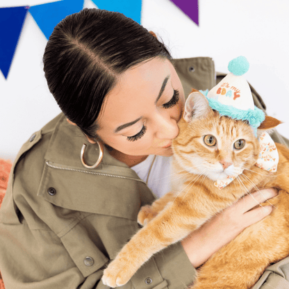 Happy Purrday Cat Hat and Bowtie Set
