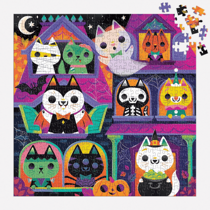 Haunted House Cats 300 Piece Glow in the Dark Puzzle