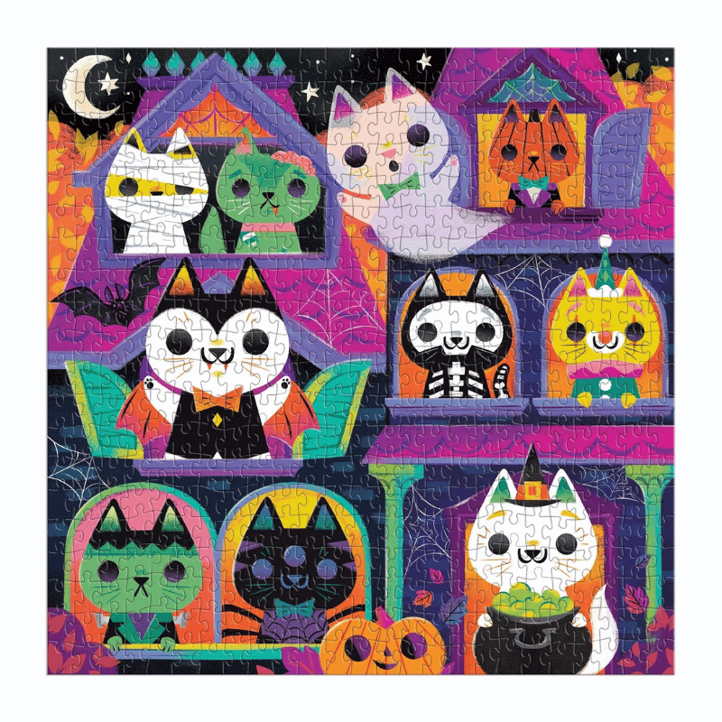 Haunted House Cats 300 Piece Glow in the Dark Puzzle