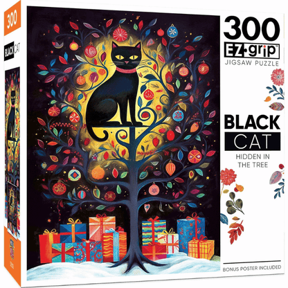 Black Cats Hidden in the Tree Puzzle