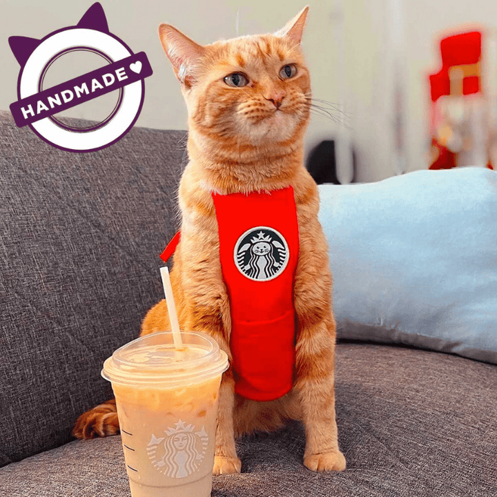 Holiday Meowbucks Cat Apron